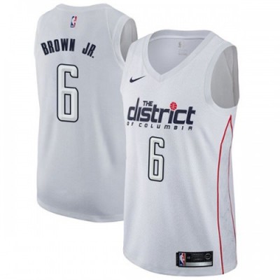 Nike Washington Wizards #6 Troy Brown Jr White Youth NBA Swingman City Edition Jersey